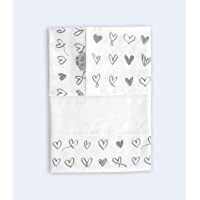 Los mejores  - TI TIN Juego de sábanas para cuna en color gris con estampado de CORAZONES | Perfectas para cuna de 70 x 140cm. 100…
